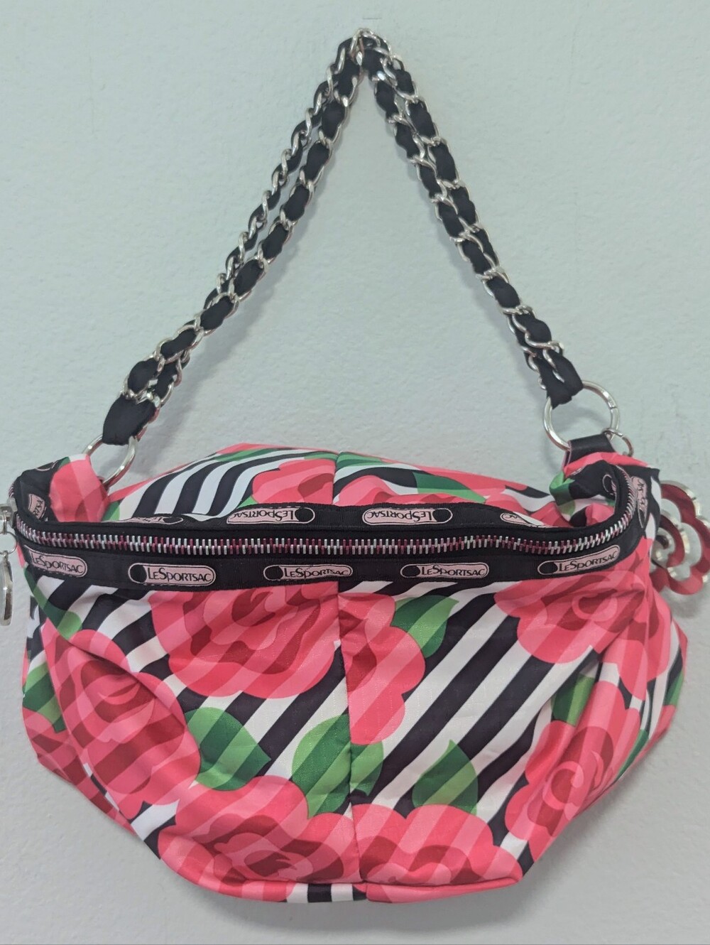 Y2K LeSportsac for The OC Floral Rose Chain Strap Shoulder Bag / Purse